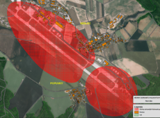 Návrh ochranného hlukového pásma kolem letiště v Náměšti